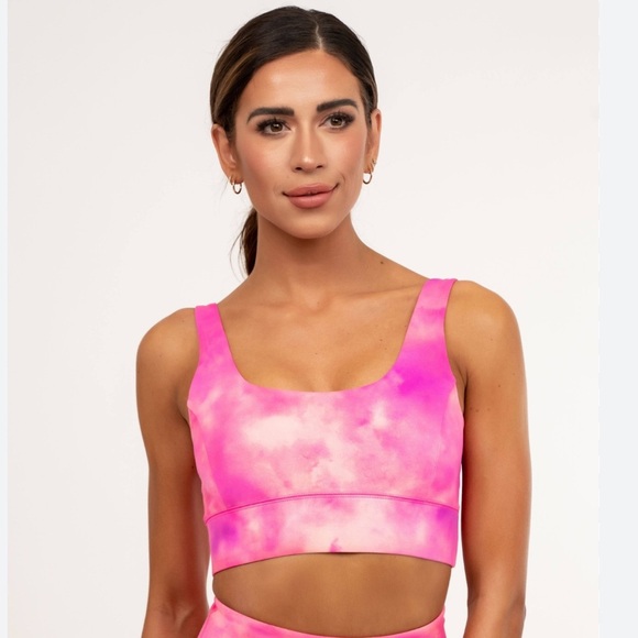 IVL Collective Other - IVL COLLECTIVE Tie Dye Bright Pink Power Sports Bra